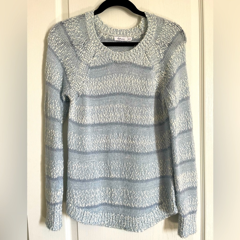 Reitmans - Sparkly Blue Striped Knit Sweater